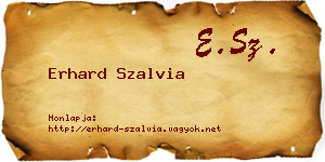Erhard Szalvia névjegykártya